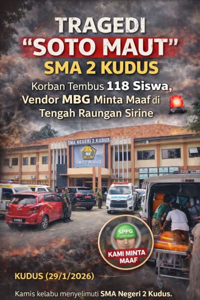 MBG…!!! TRAGEDI “SOTO MAUT” SMA 2 KUDUS: Korban Tembus 118 Siswa,