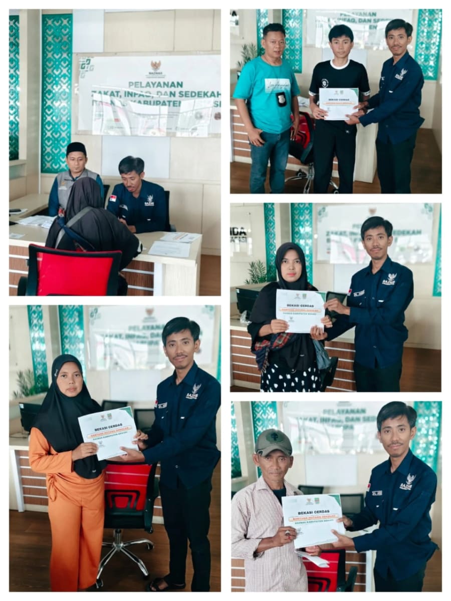 Badan Amil Zakat Nasional ( BASNAS ) Kabupaten Bekasi Salurkan Bantuan Pendidikan