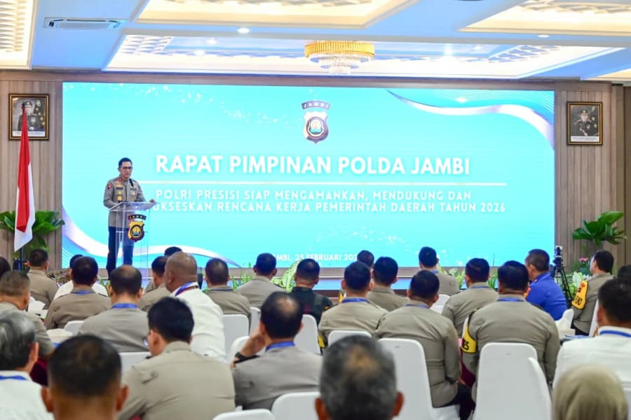 Rapim Polda Jambi 2026: Perkuat Sinergi dan Profesionalisme, Dukung Program Kerja Pemerintah Daerah