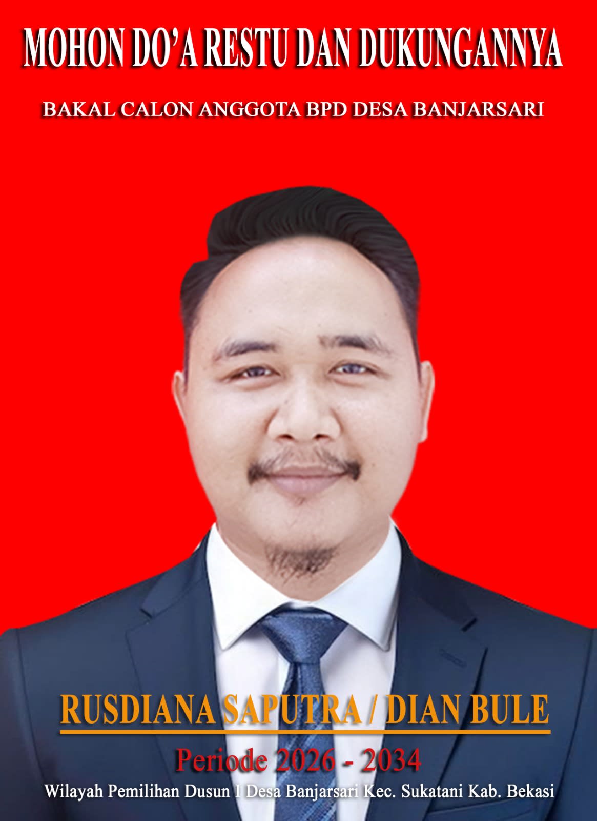 Rusdiana Saputra Siap Maju sebagai Calon BPD Dusun 1 Desa Banjarsari