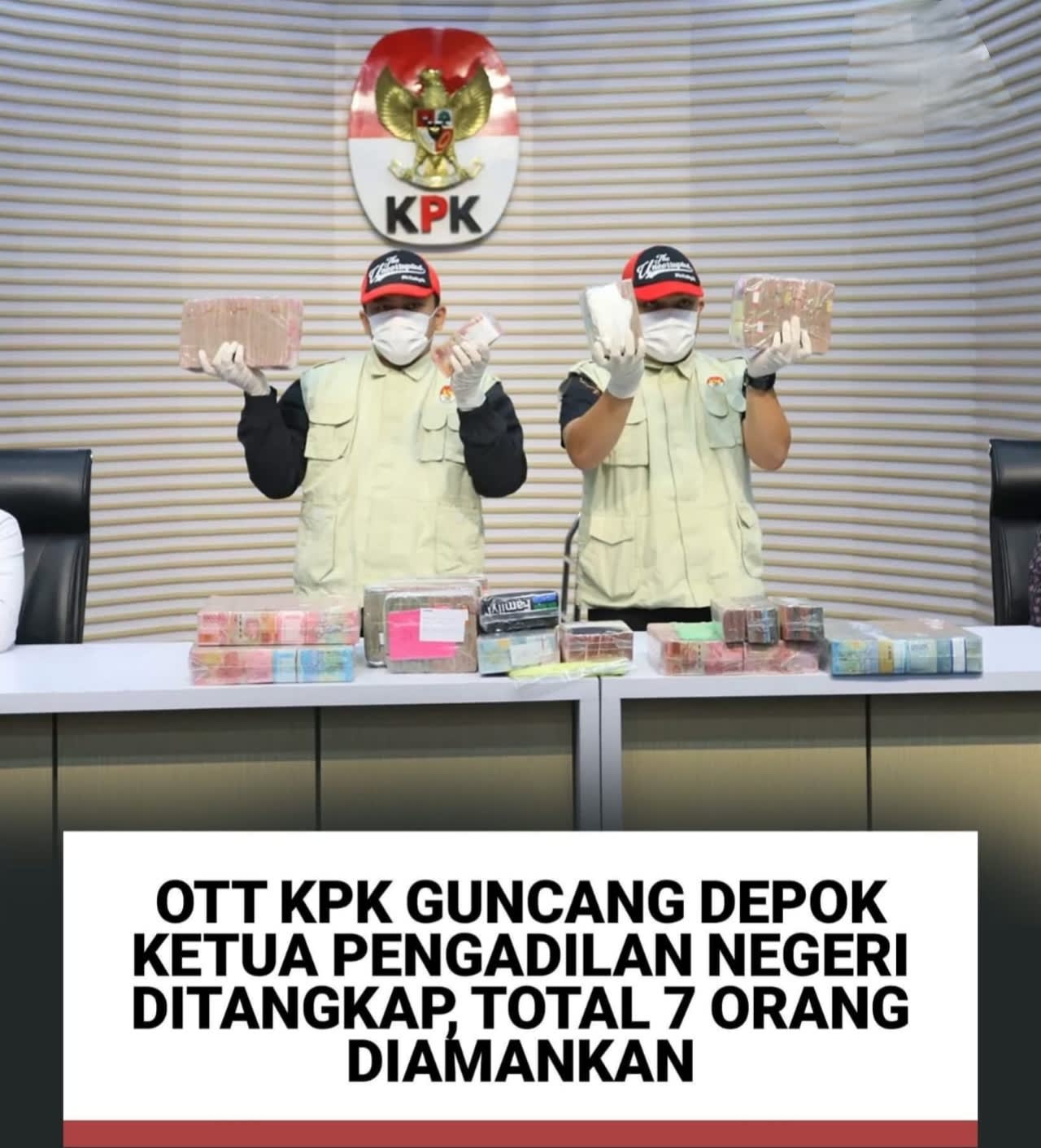 OTT KPK Guncang Depok Ketua Pengadilan Negeri Ditangkap, Total 7 Orang Diamankan