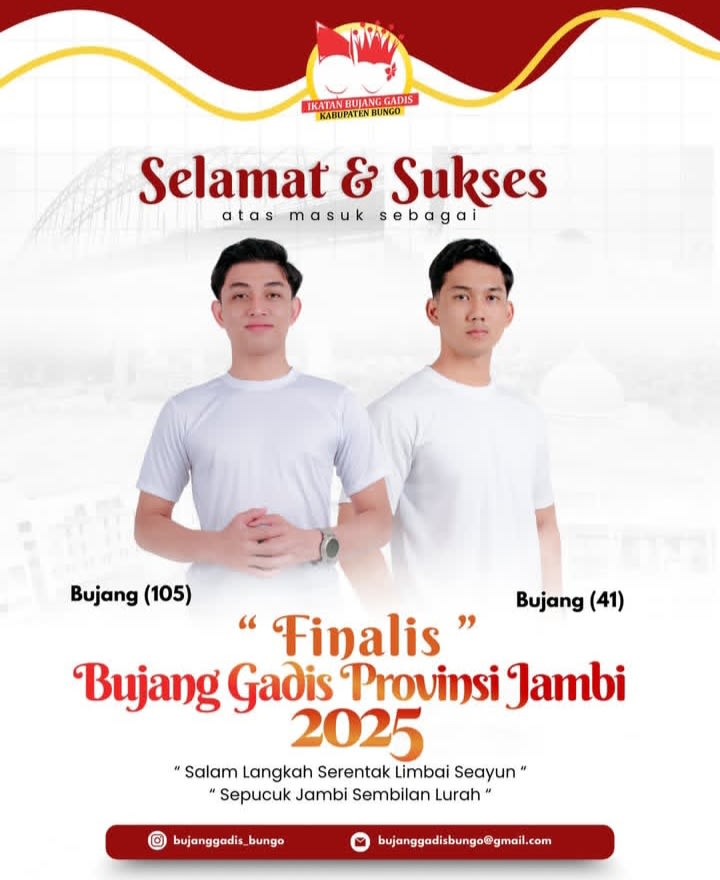 Raka Fariyadi Mewakili Kabupaten Bungo Dalam Pemilihan Bujang Gadis Provinsi Jambi Di Hotel Ballroom Swiss-Belhotel Jambi