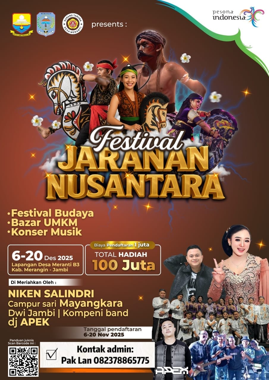 Pemdes Meranti Mengadakan Festival Jaranan Nusantara Di Lapangan Desa Meranti