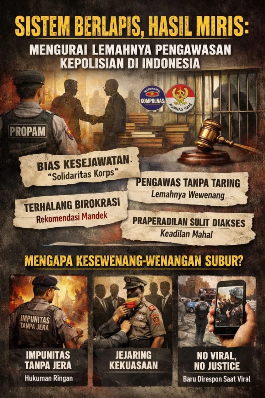 Sistem Berlapis, Hasil Miris: Mengurai Lemahnya Pengawasan Kepolisian di Indonesia