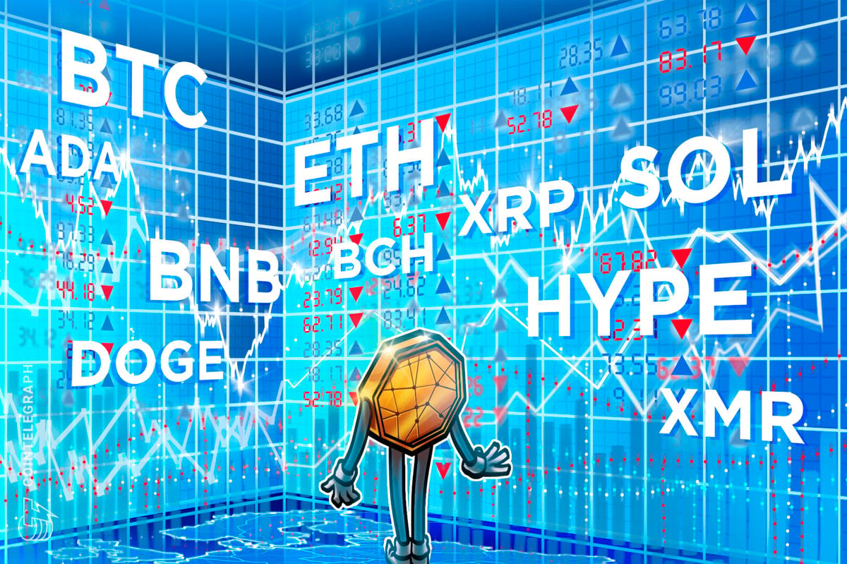 Price predictions 4/22: BTC, ETH, XRP, BNB, SOL, DOGE, HYPE, ADA, BCH, XMR
