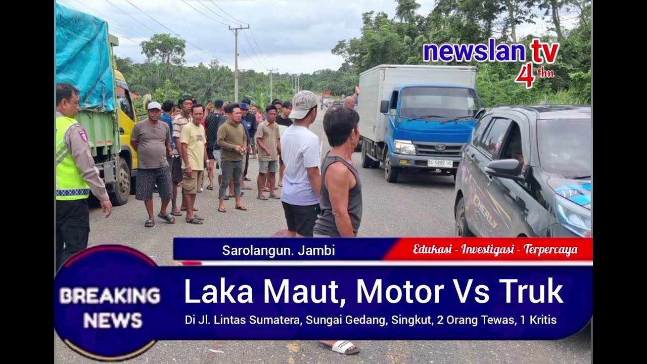 Tabrakan Motor vs Truk di Singkut, Dua Orang Tewas, 1 Kritis