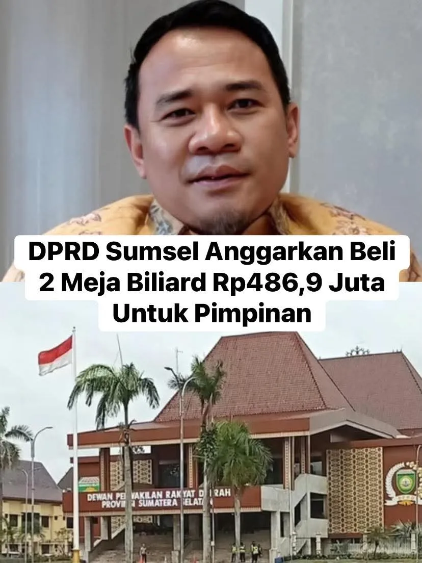 Ngeri, Sekretariat DRPD Sumsel Alokasi kan Anggaran Rp 486,9 juta  Untuk Meja Bilyard Pimpinan  DPRD 