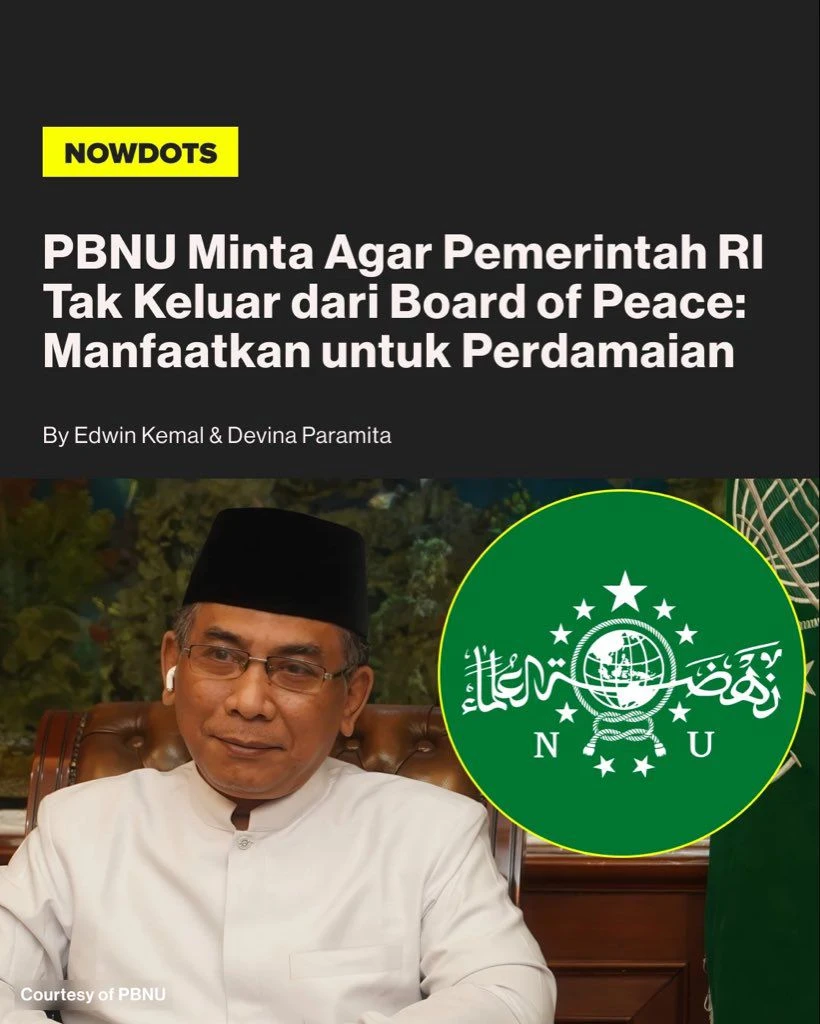 Apakah Harus Ikut Ketum PBNU Yang Ikut Prabowo,  Trump, dan Zionis Israel Netanyahu"?