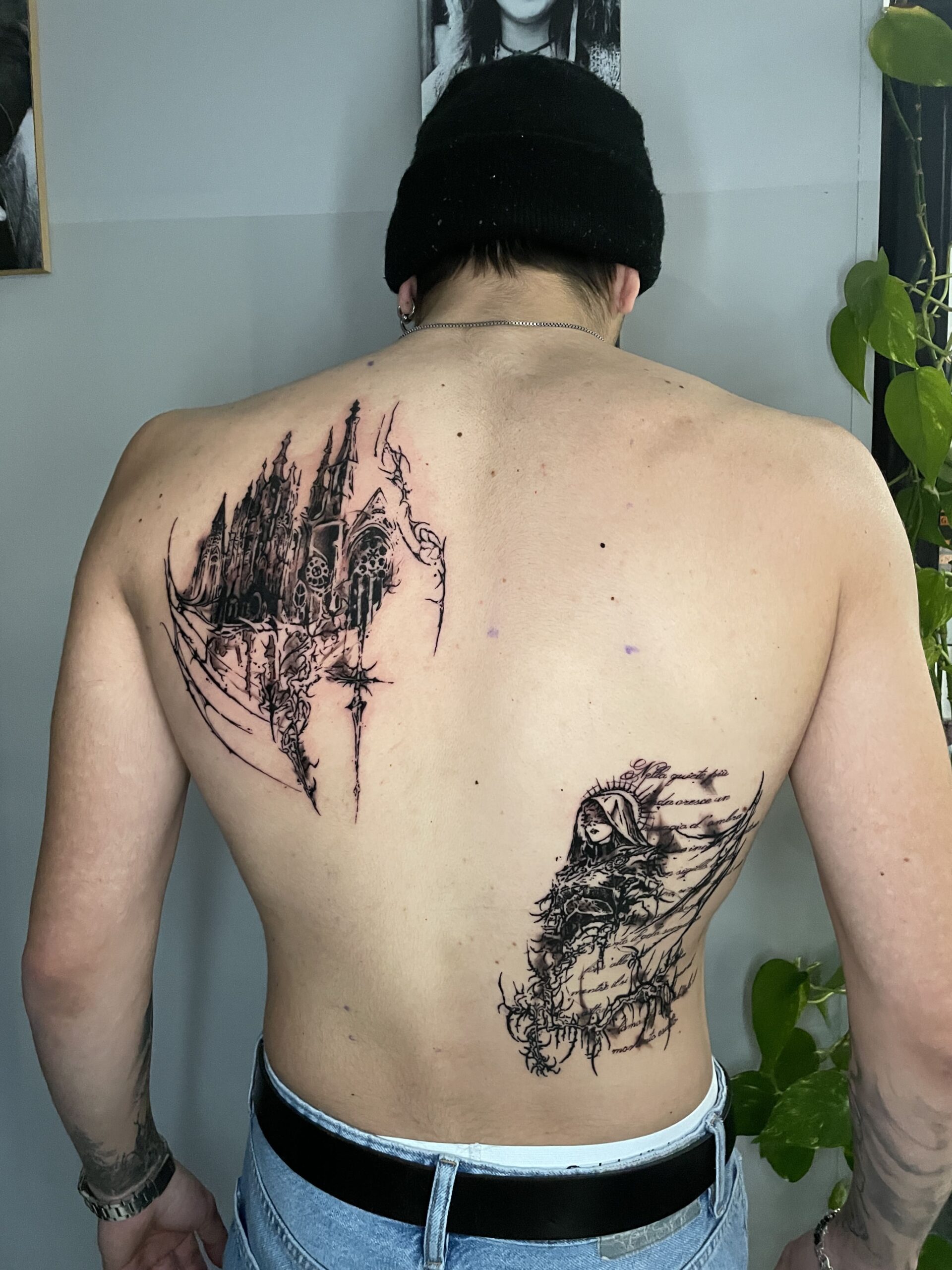 Tatuaggio blackwork/ cyber sigilism Torino