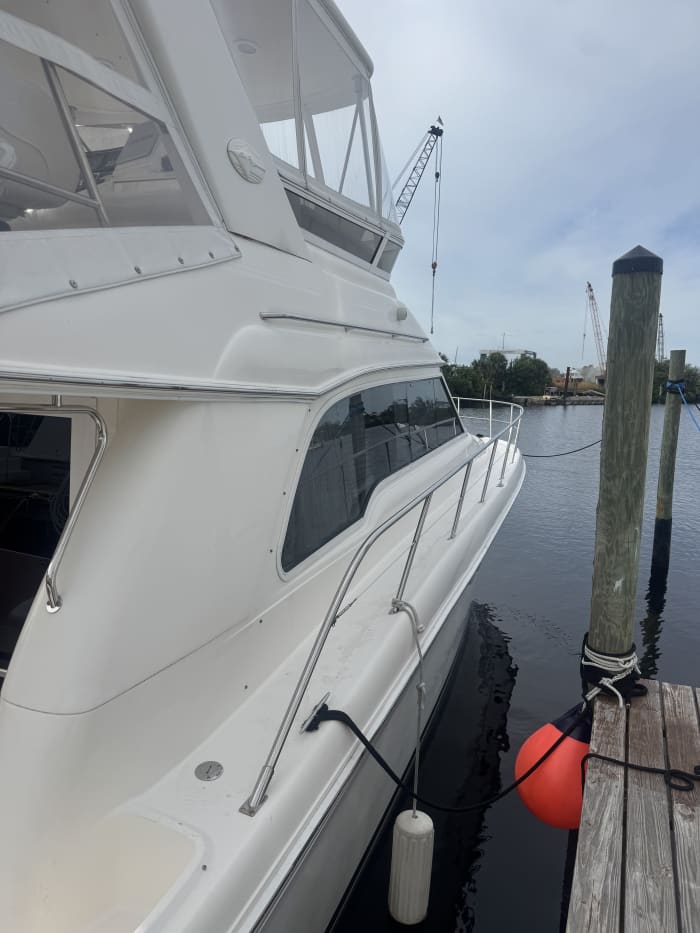Boat before full detail service Tampa Bay