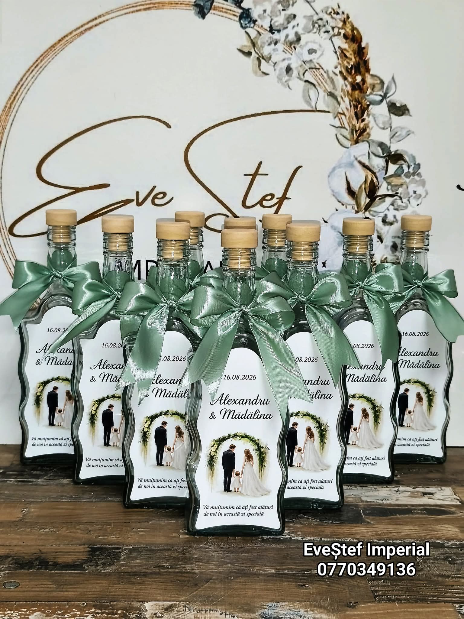 Mărturii Nuntă Sticlă Personalizate - gifts în Cluj-Napoca - Imagine 1