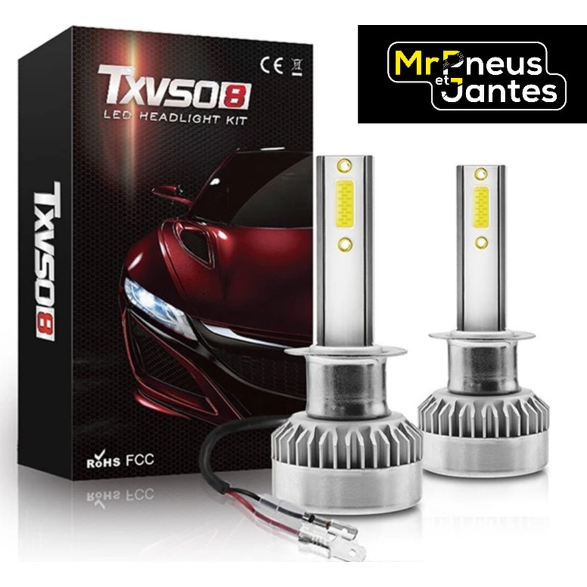 KIT LED H1 8.000LM 110W 6000K 12/24V SUPER SLIM | MR Pneus et Jantes