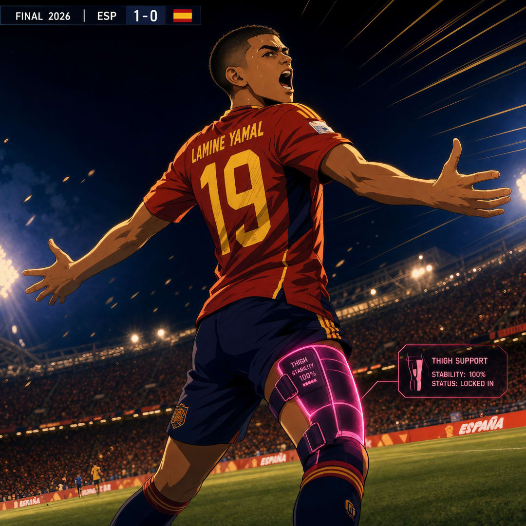 Roaring Sprint Under Neon Stadium Lights