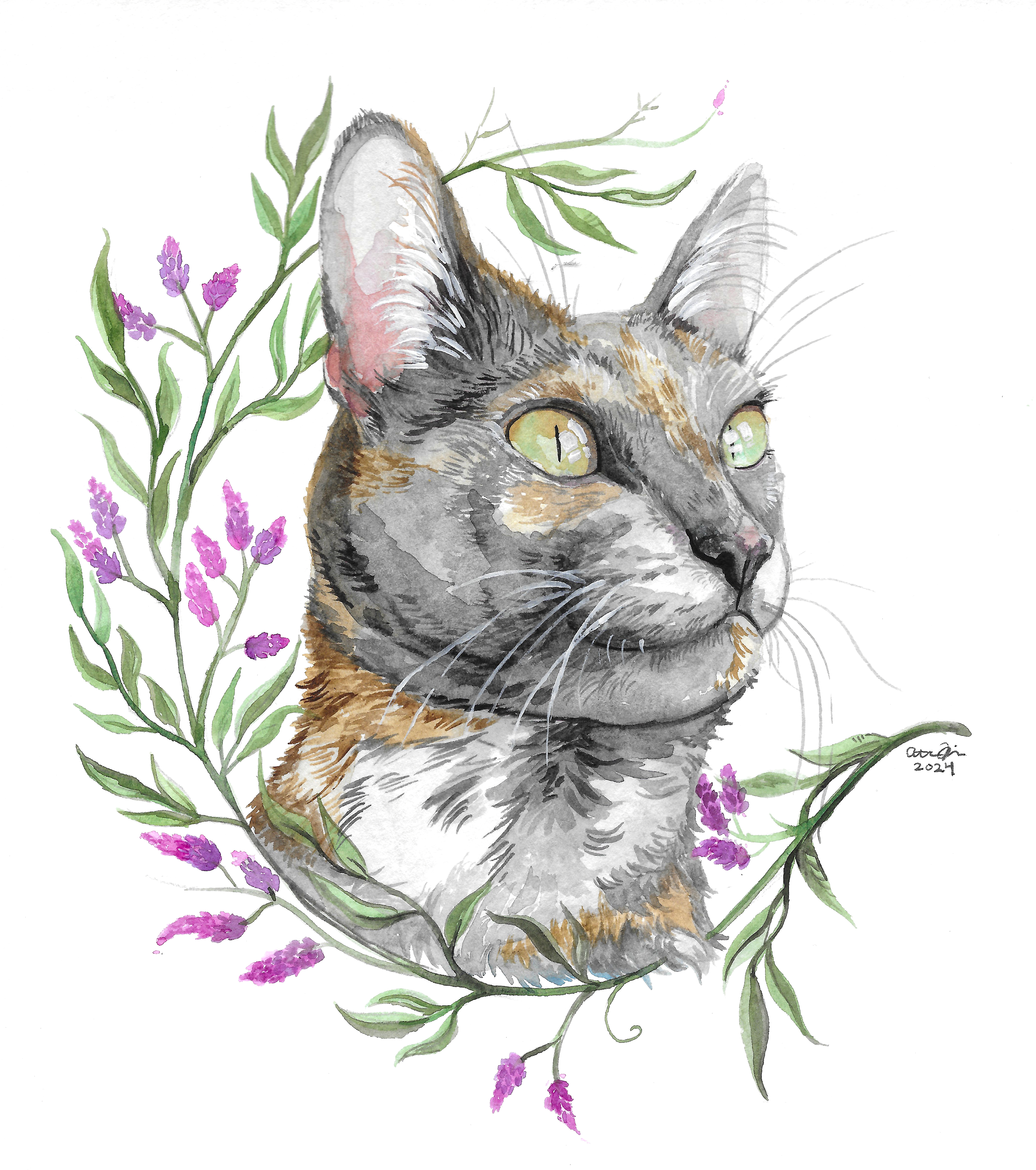 Athena Watercolor Portrait - 2024
