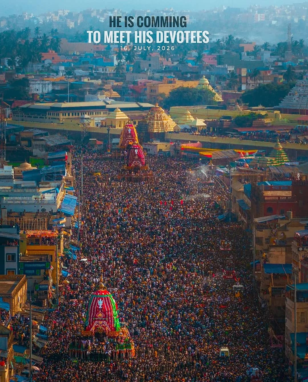 जगन्नाथ रथ यात्रा में भक्तों की भीड़