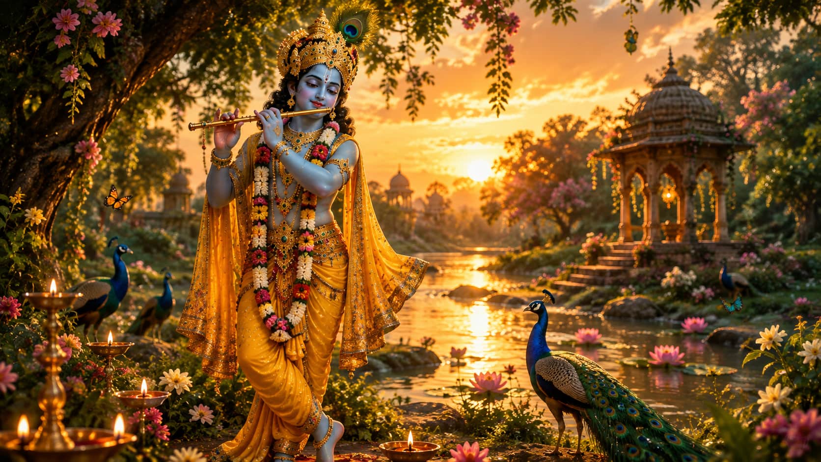 Krishna Janmashtami Instagram Facebook status