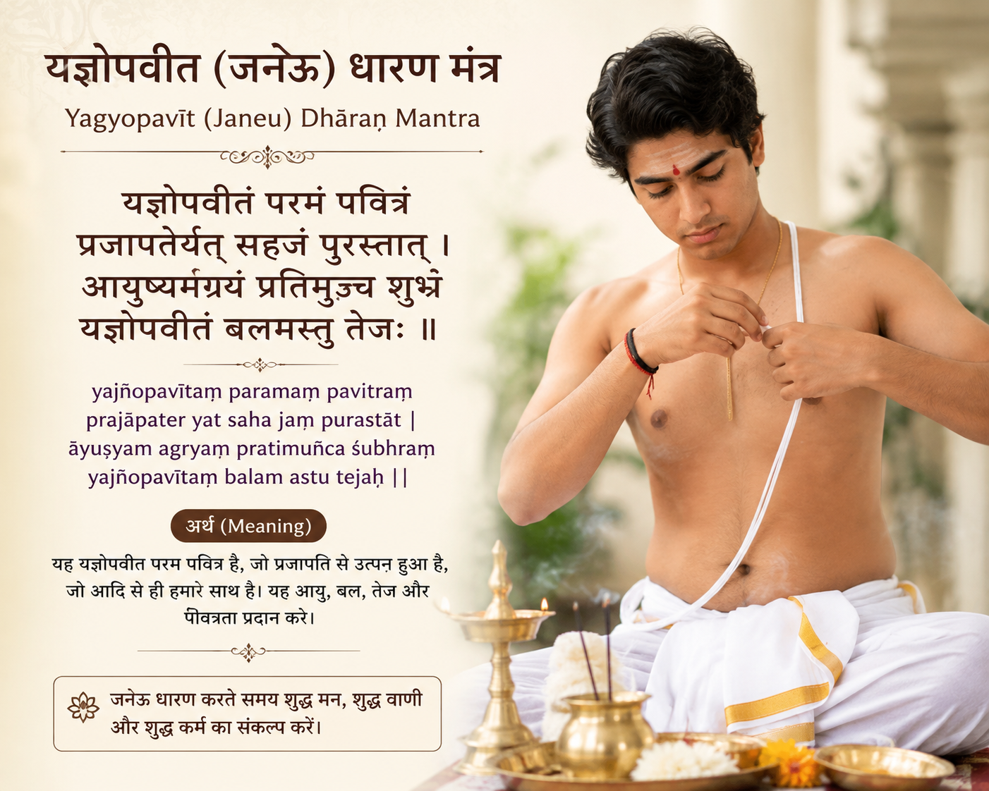 Yagnopaveetham Wearing Mantra