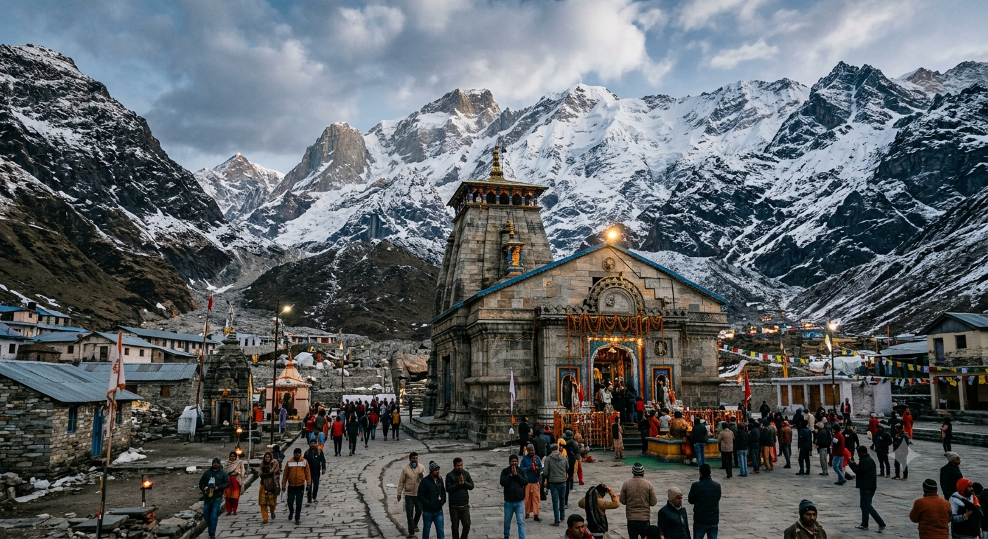 हिमालय की गोद में स्थित केदारनाथ मंदिर