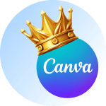 Icon showing Canva premin