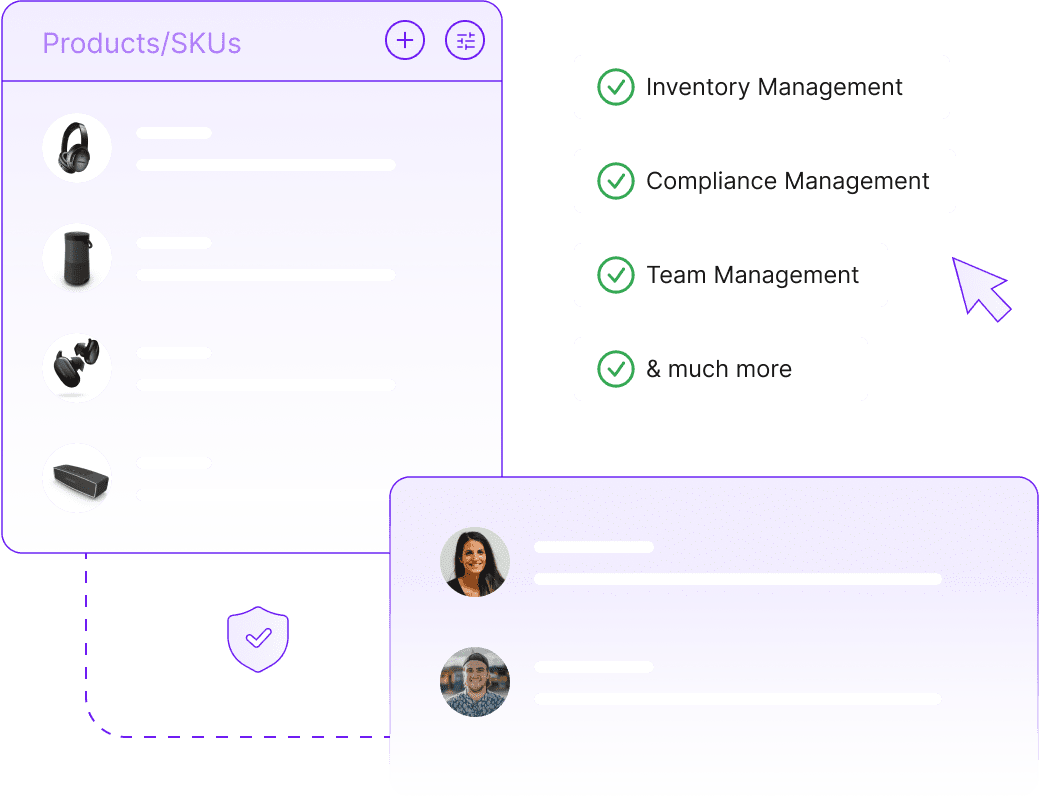 Representation of Trademo's product master dashboard with product information