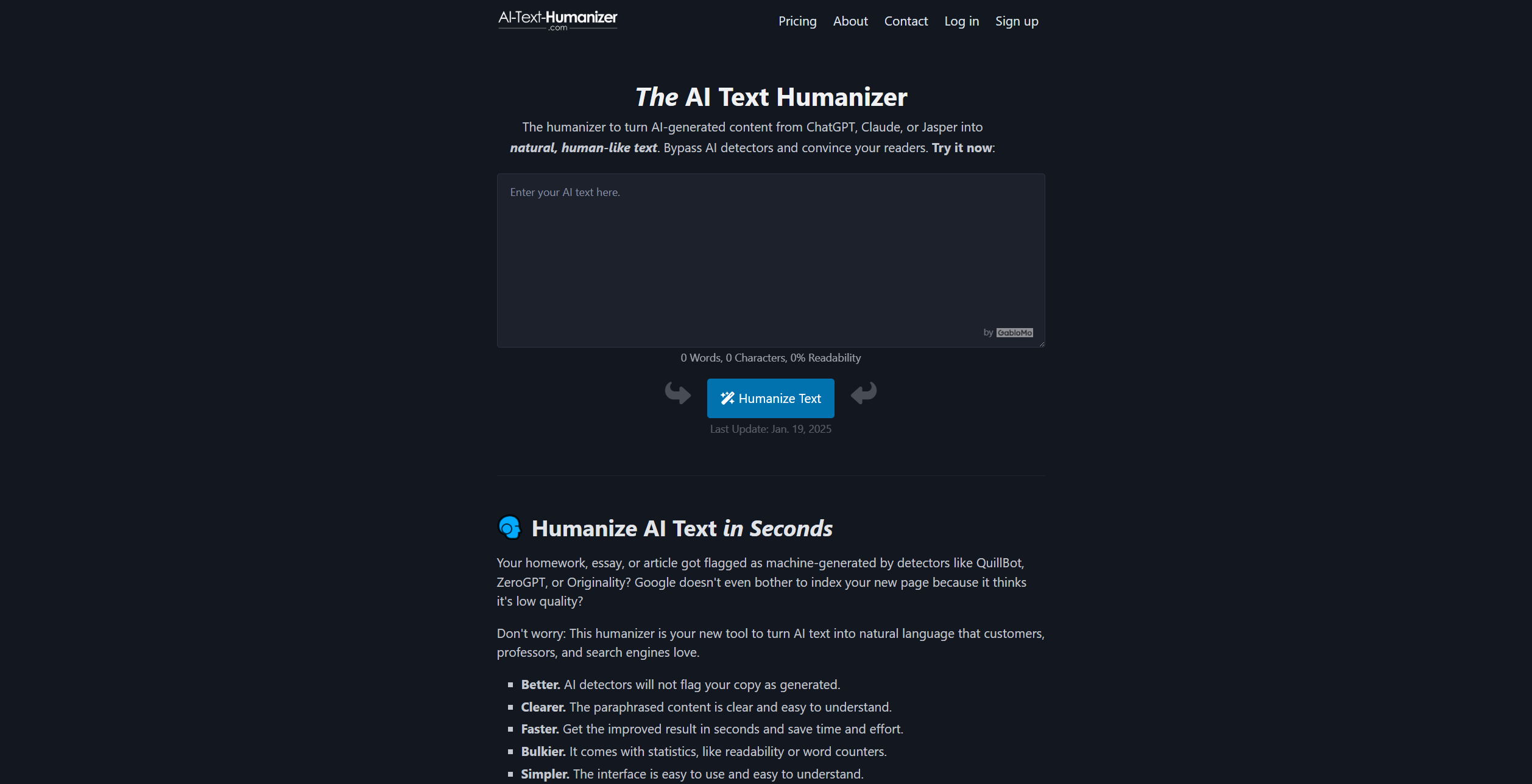 AI Text Humanizer screenshot