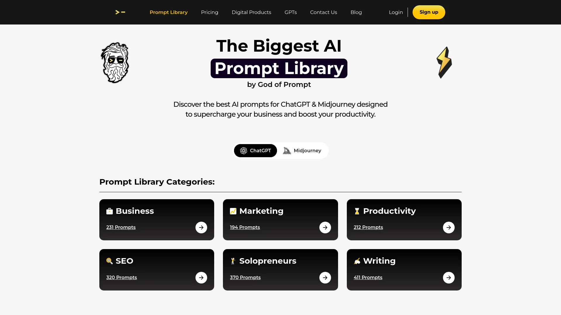 AI Prompt Library screenshot