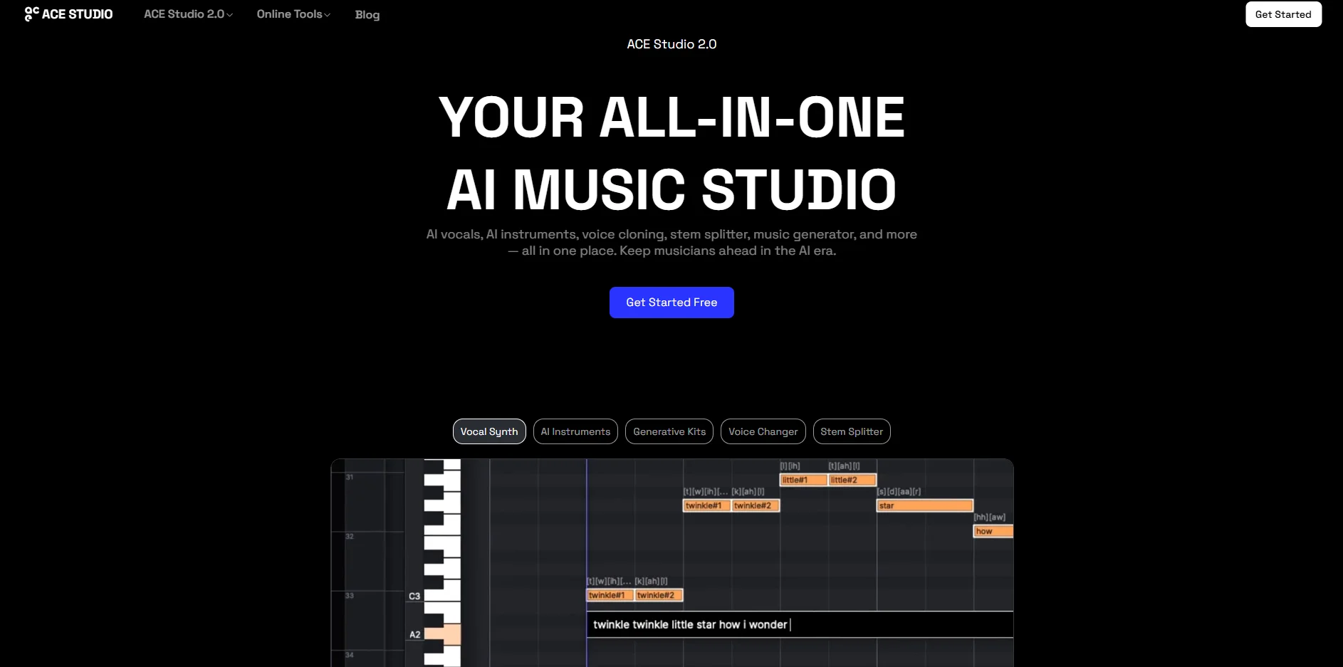 ACE Studio screenshot