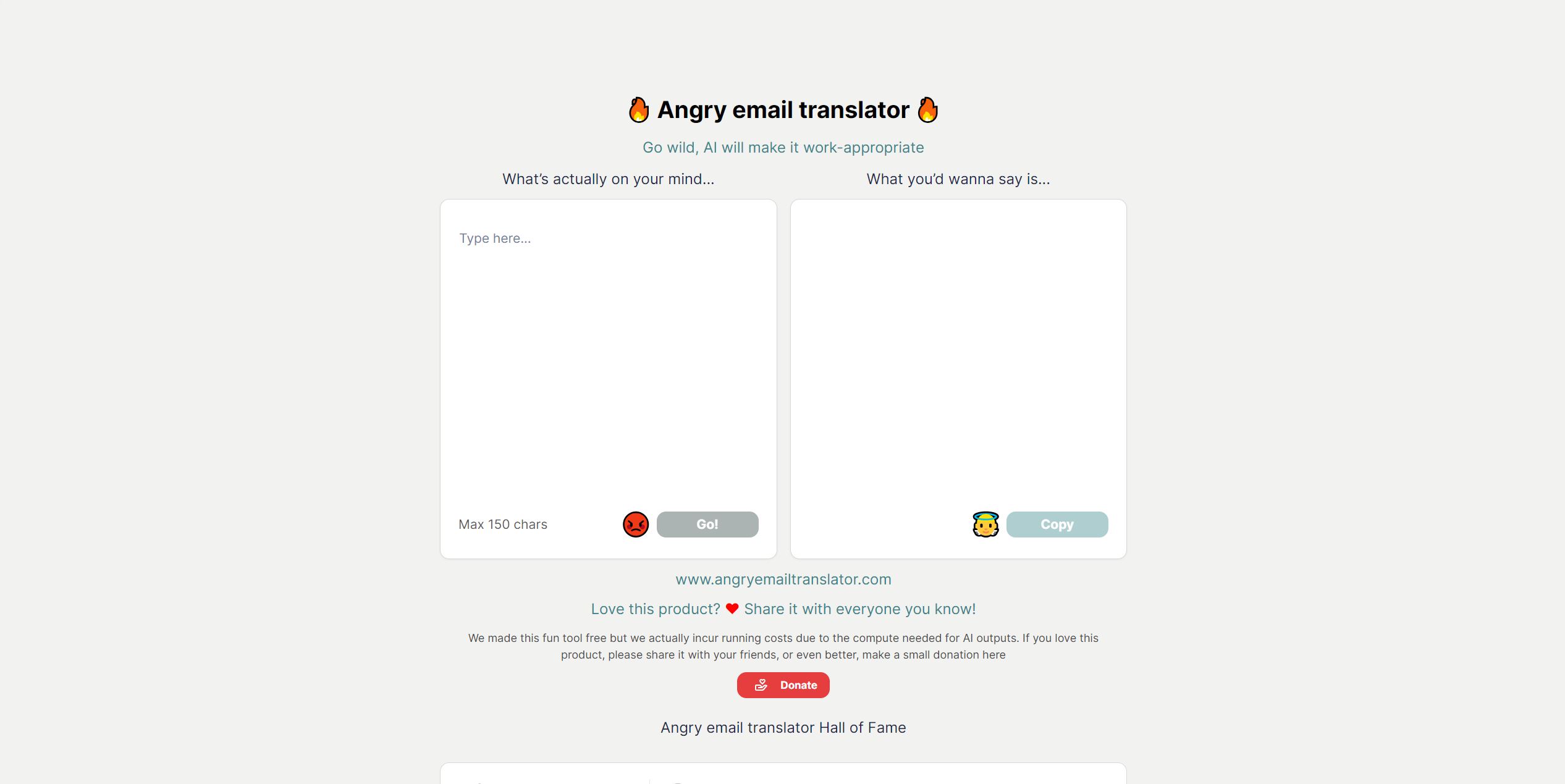 Angry Email Translator screenshot
