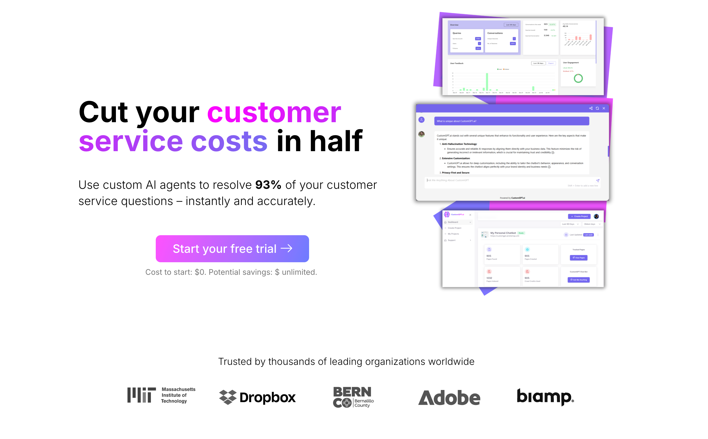 CustomGPT.ai screenshot