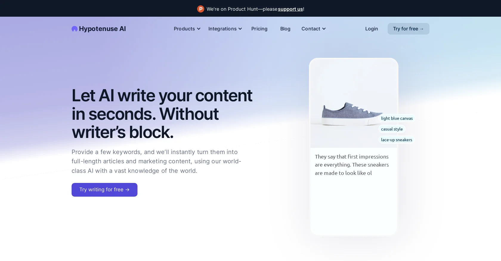 Hypotenuse screenshot