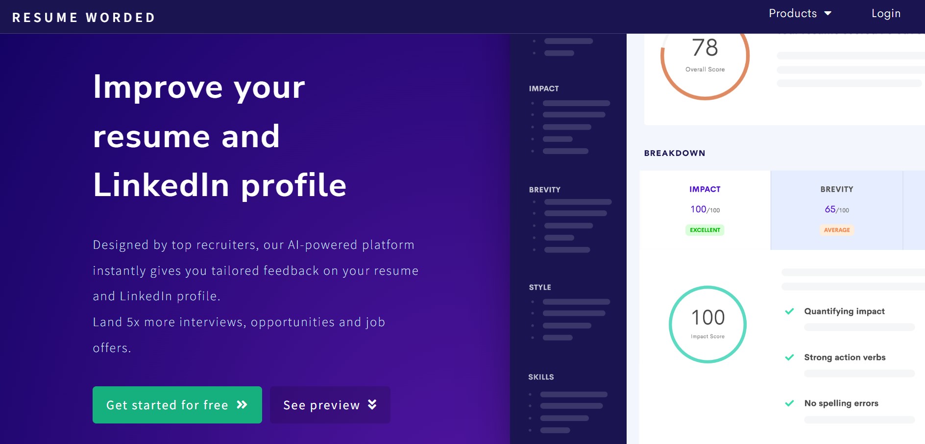 Resume Worded screenshot
