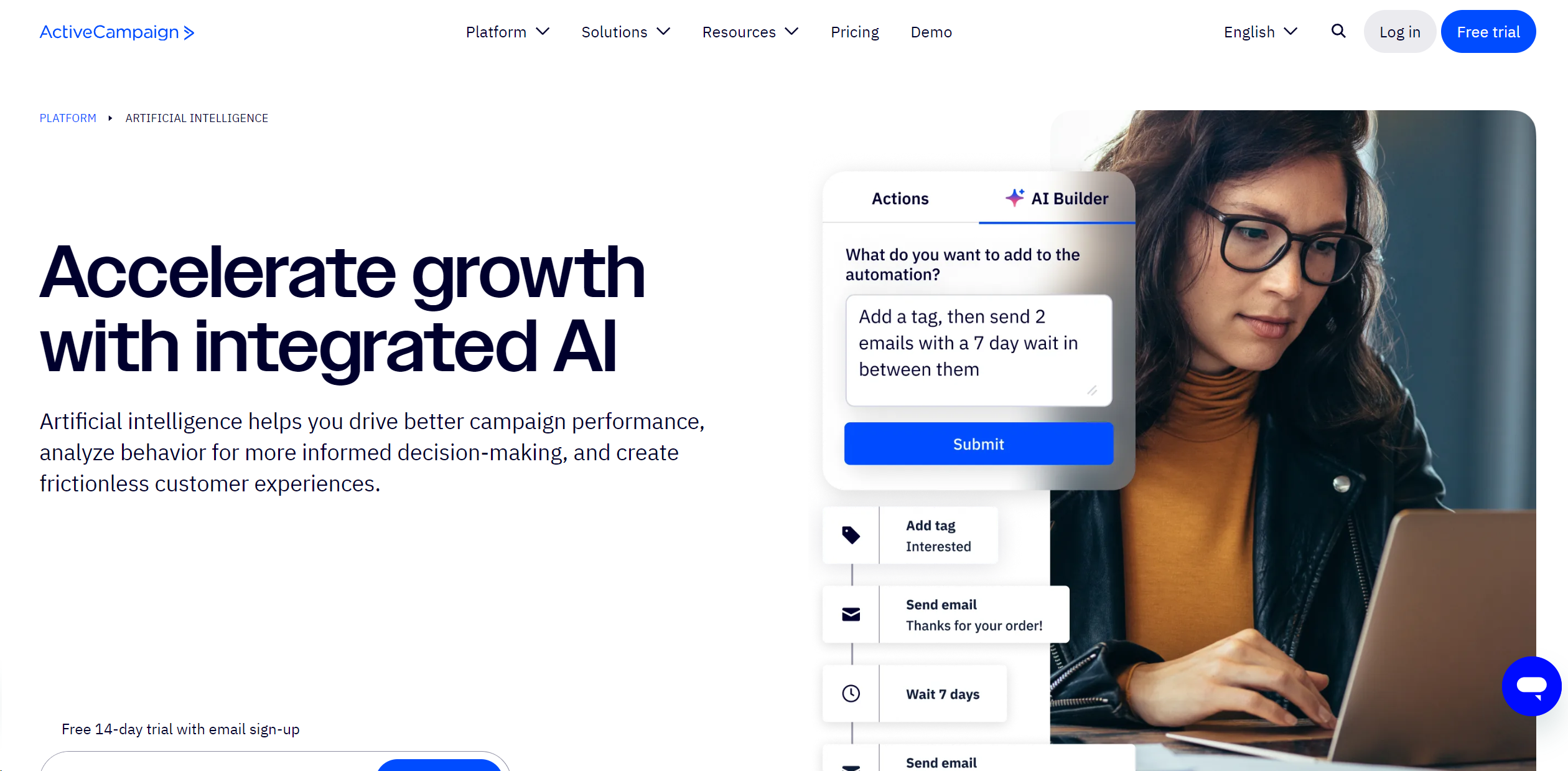 ActiveCampaign AI screenshot