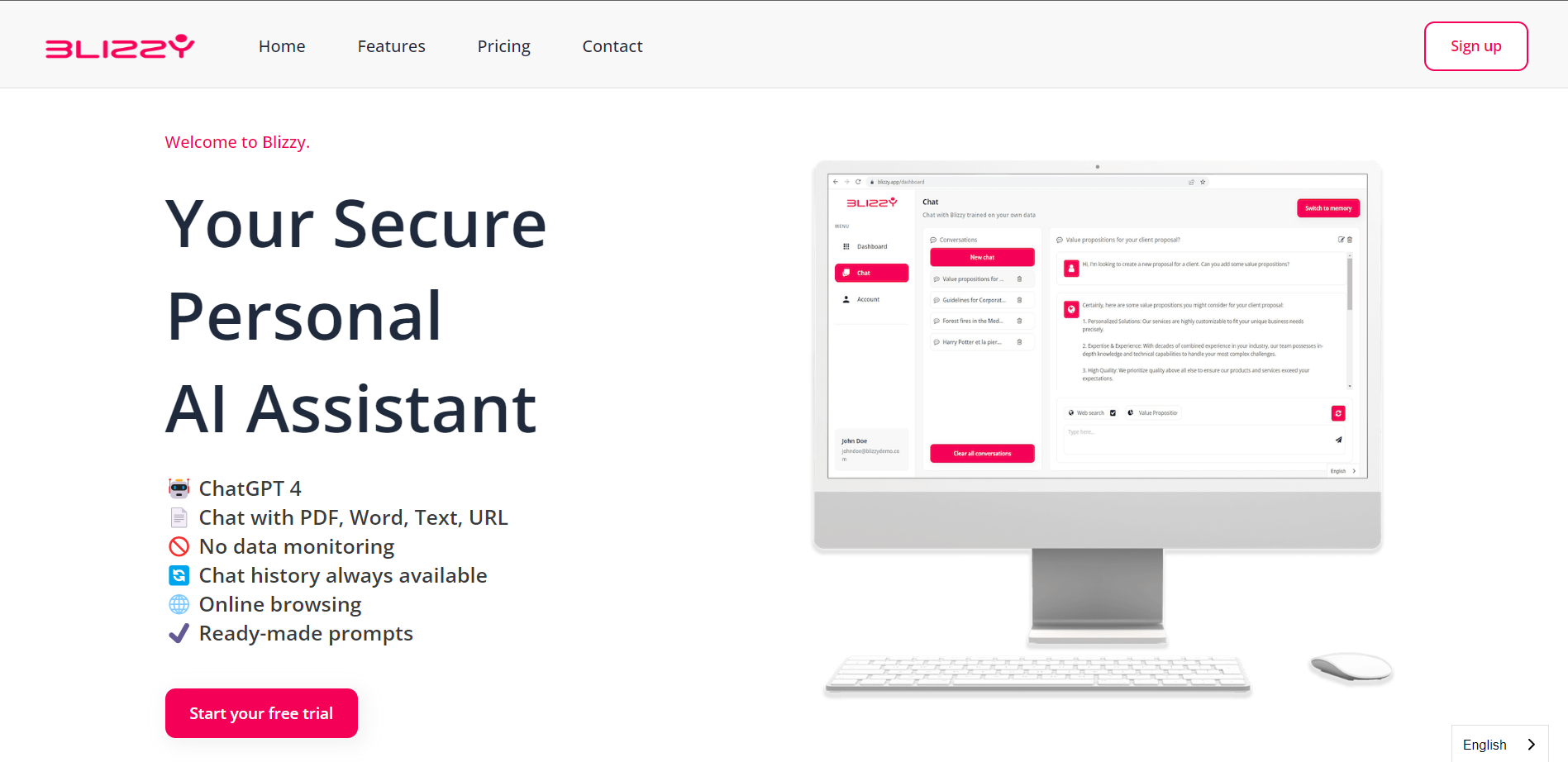 Blizzy AI screenshot