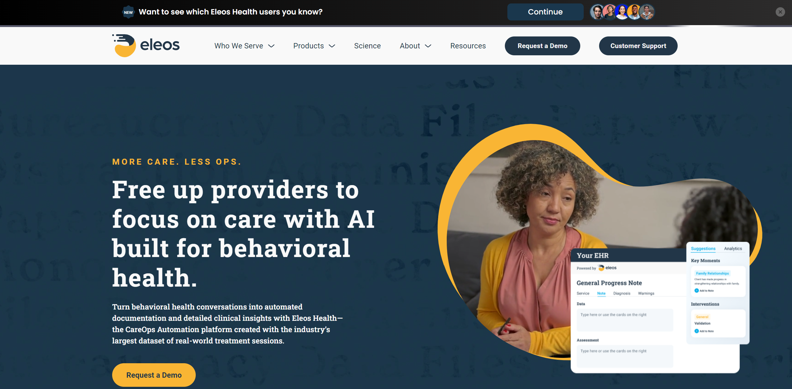 Eleos Health screenshot