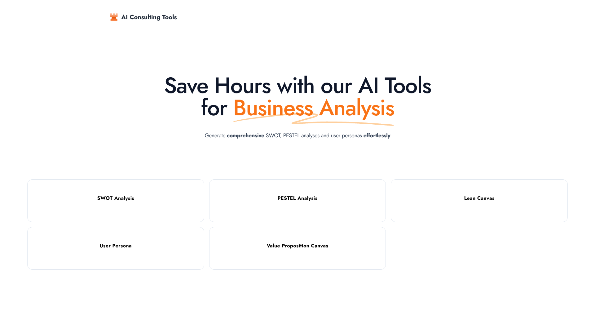 AI Consulting Tools screenshot