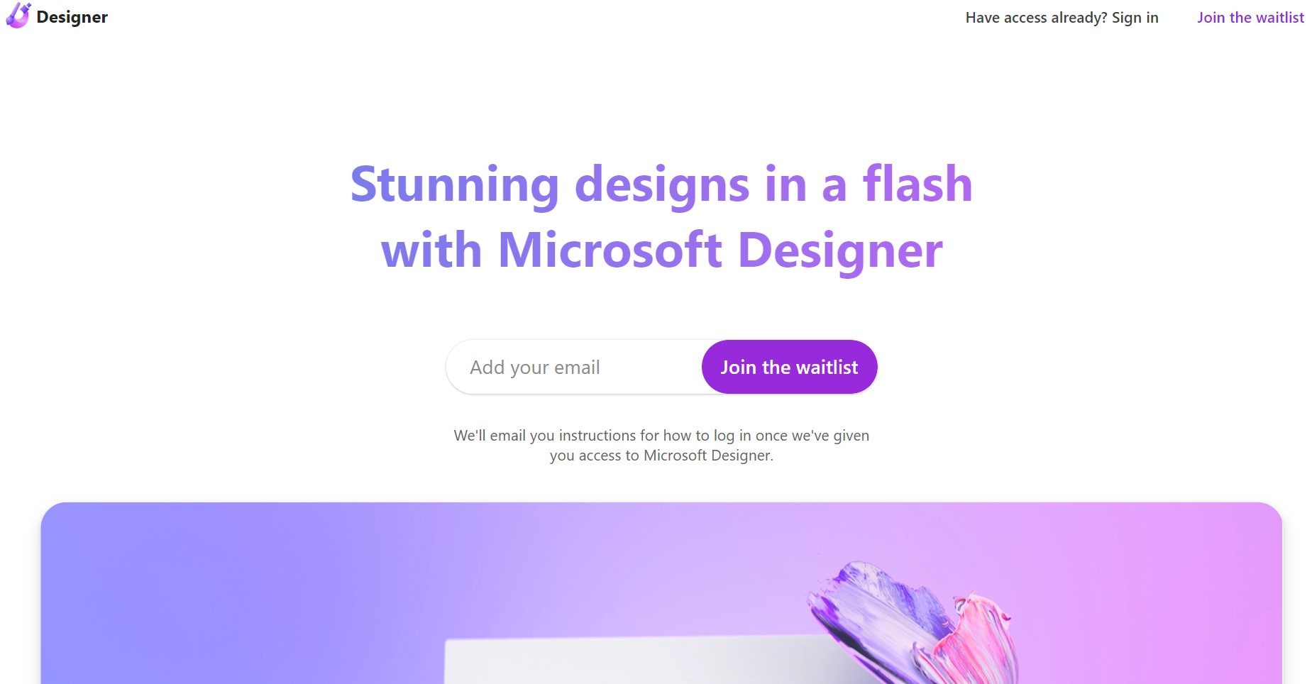 Microsoft Designer screenshot