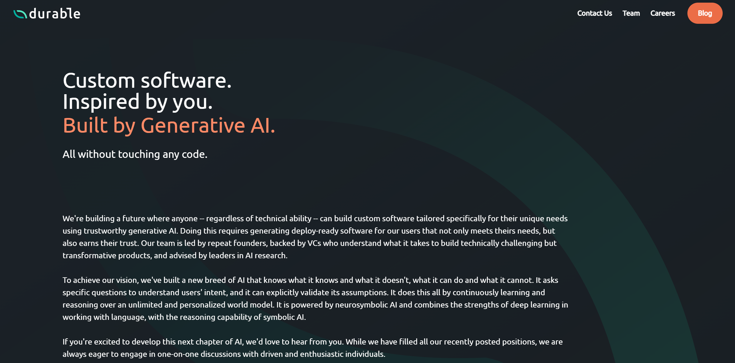 Durable AI screenshot