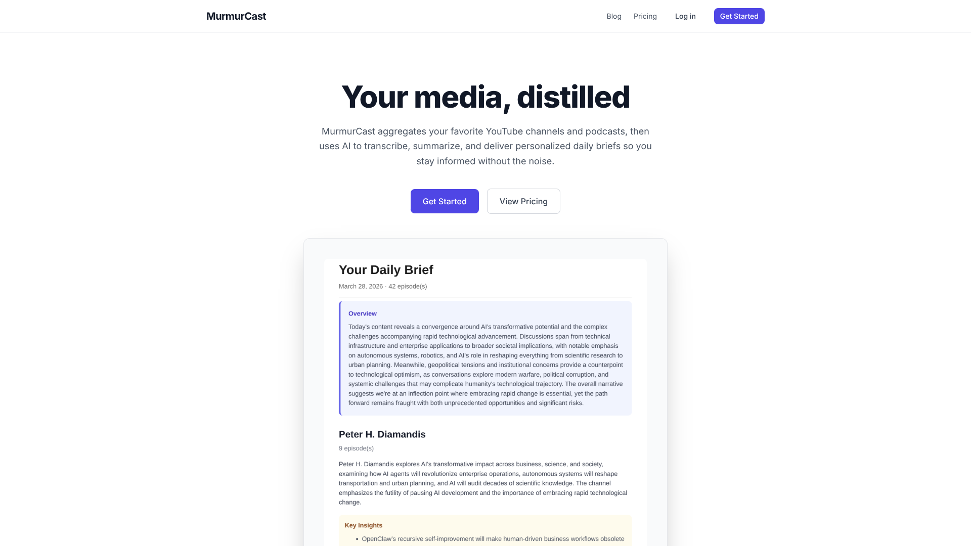 MurmurCast screenshot