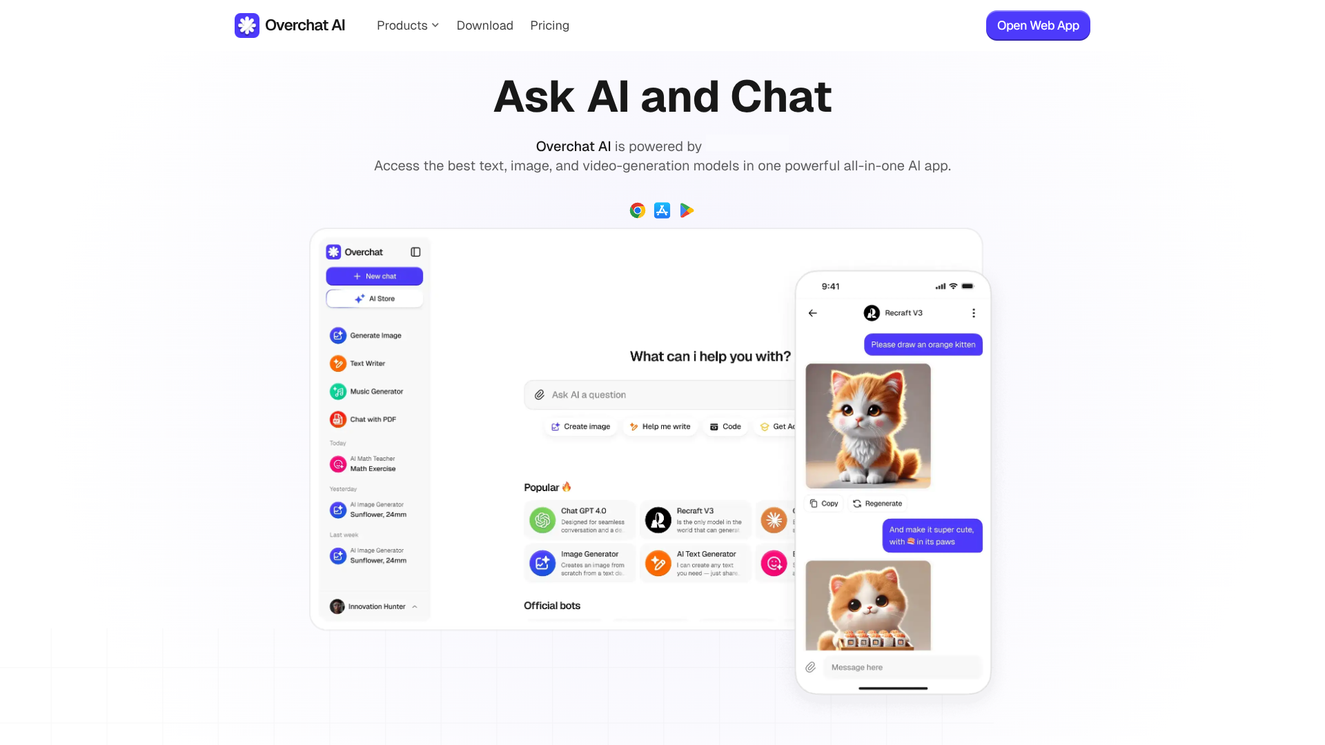 Overchat AI screenshot