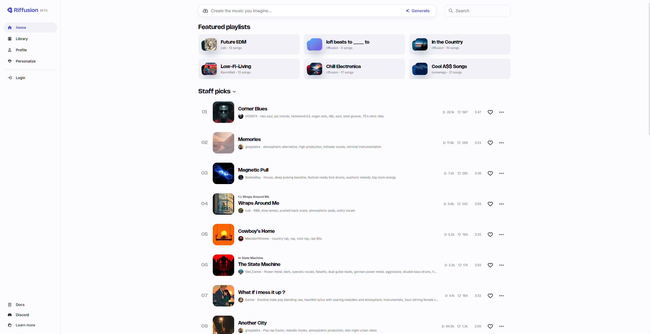 Riffusion screenshot