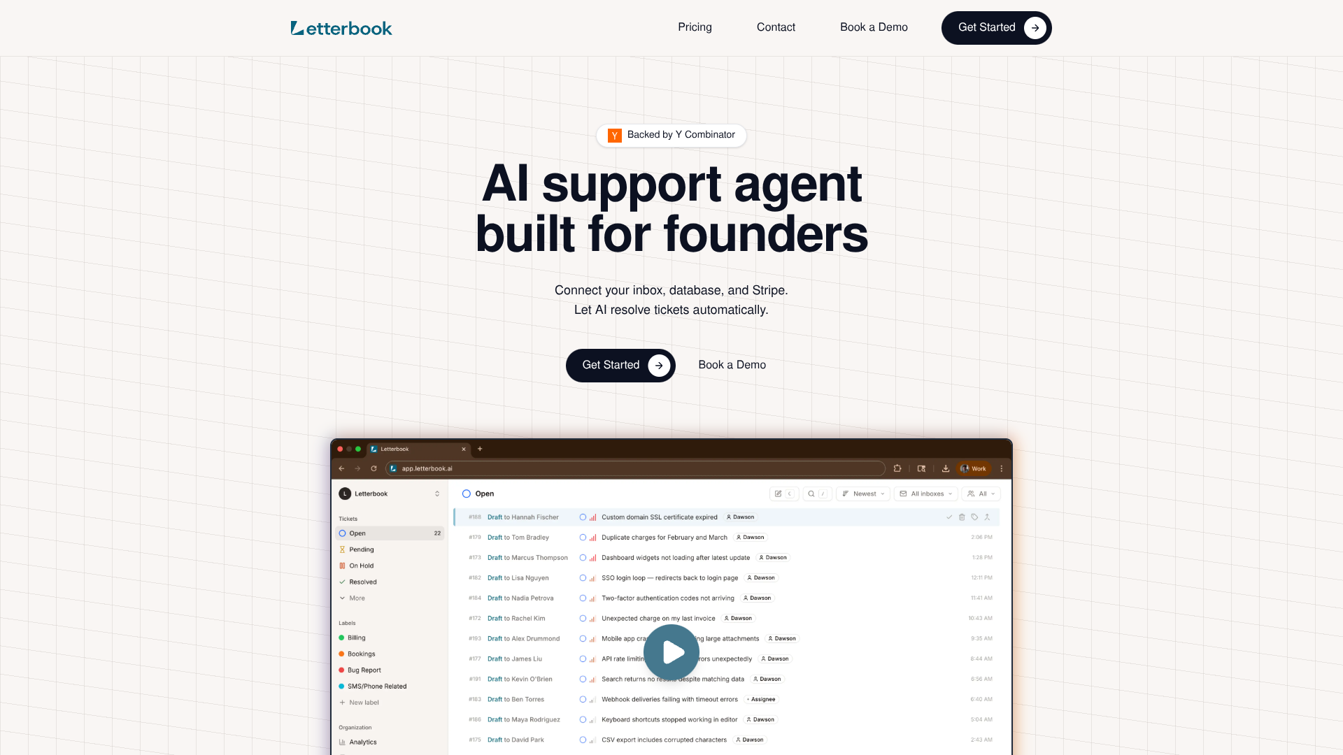 Letterbook screenshot