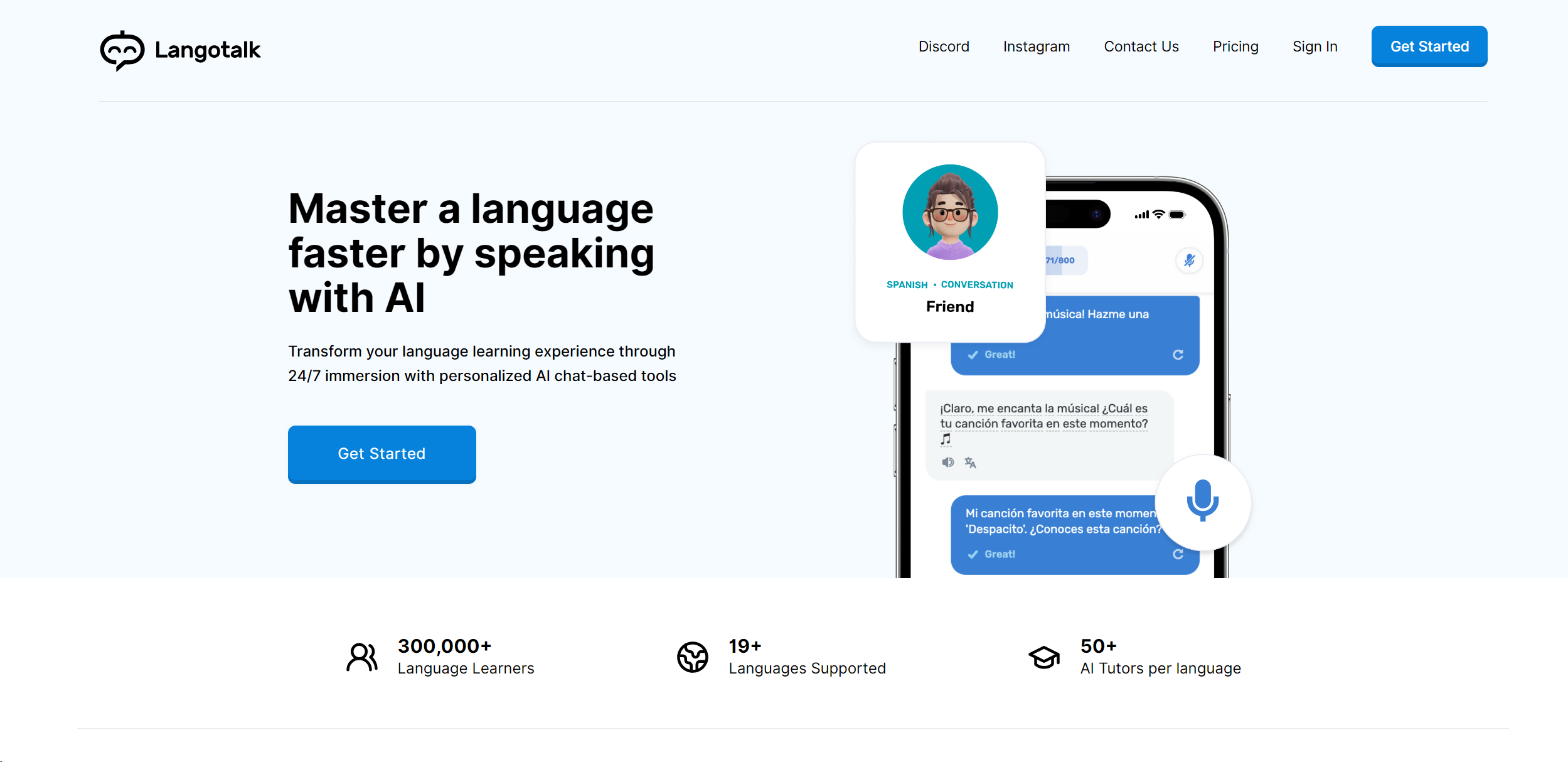 Langotalk screenshot