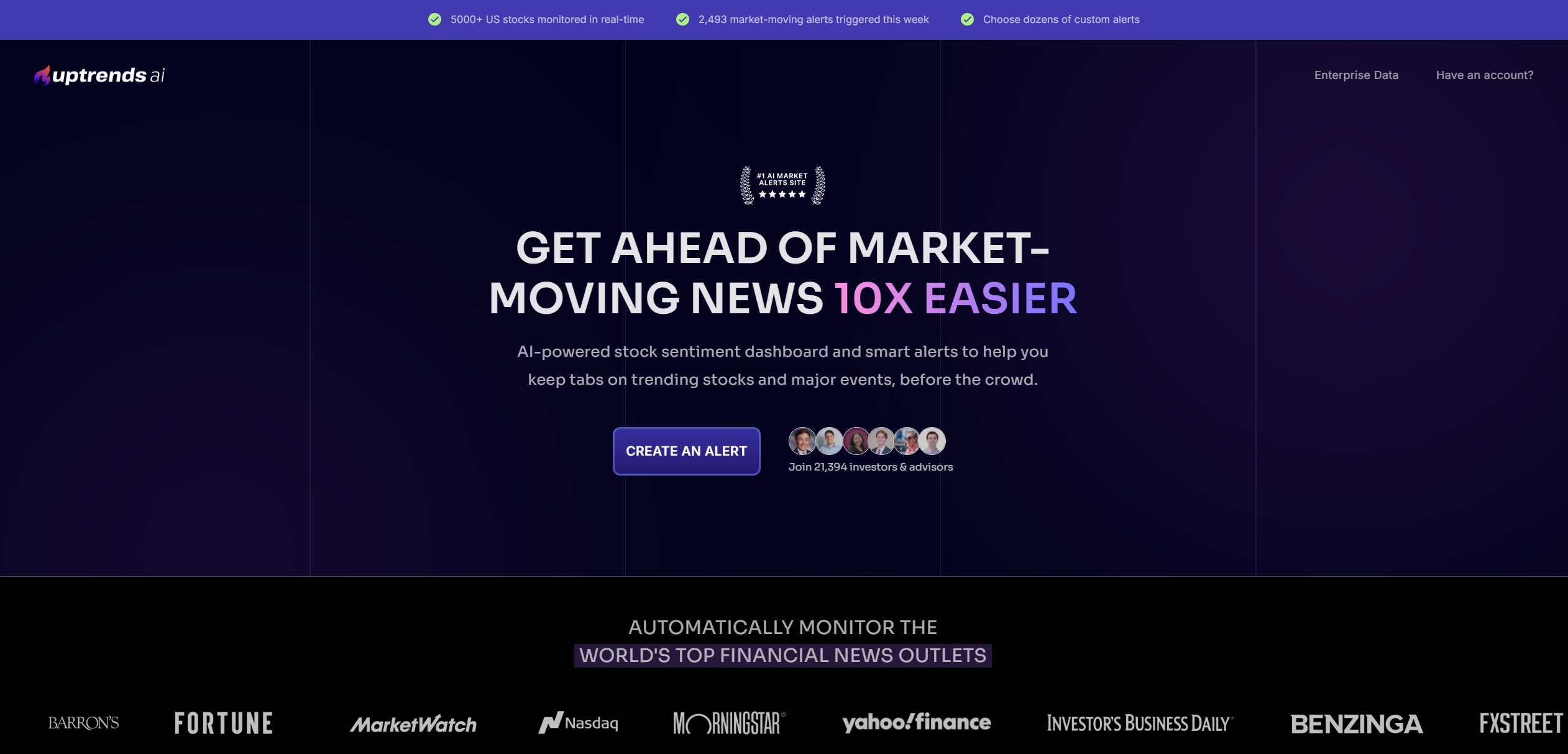 Uptrends.ai screenshot