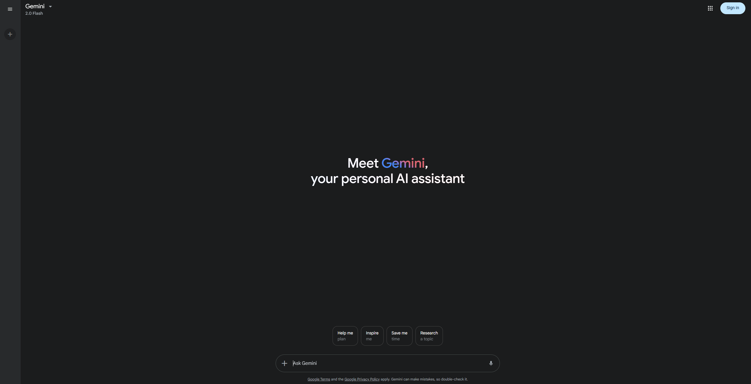 Google Gemini screenshot