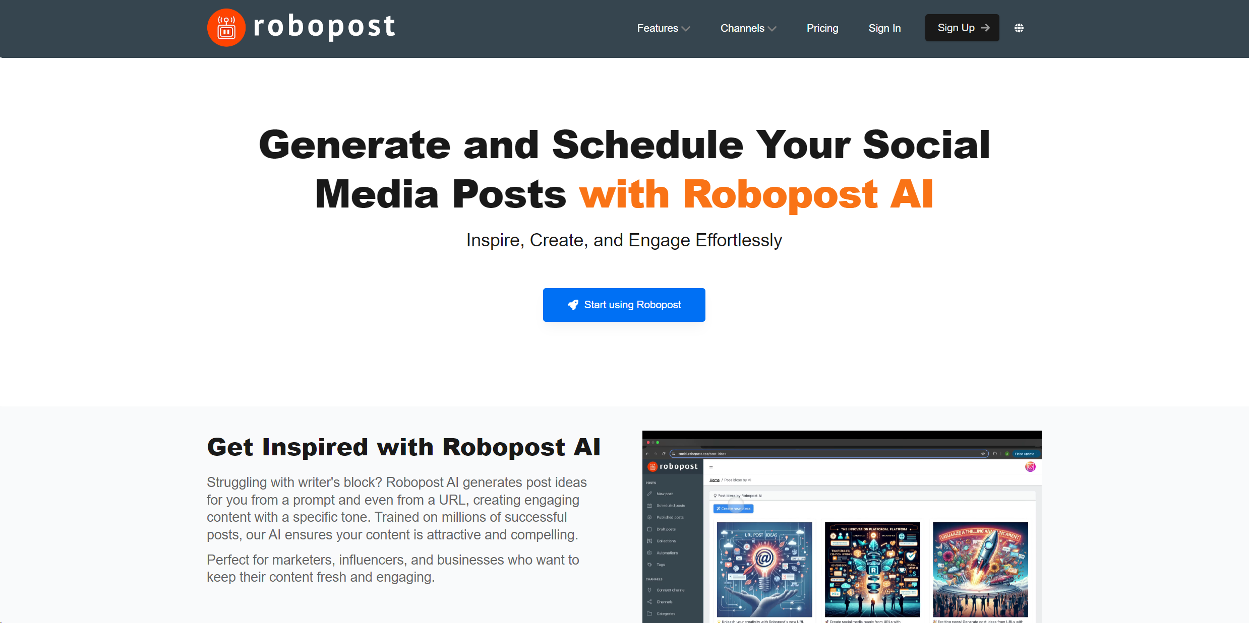 Robopost AI screenshot