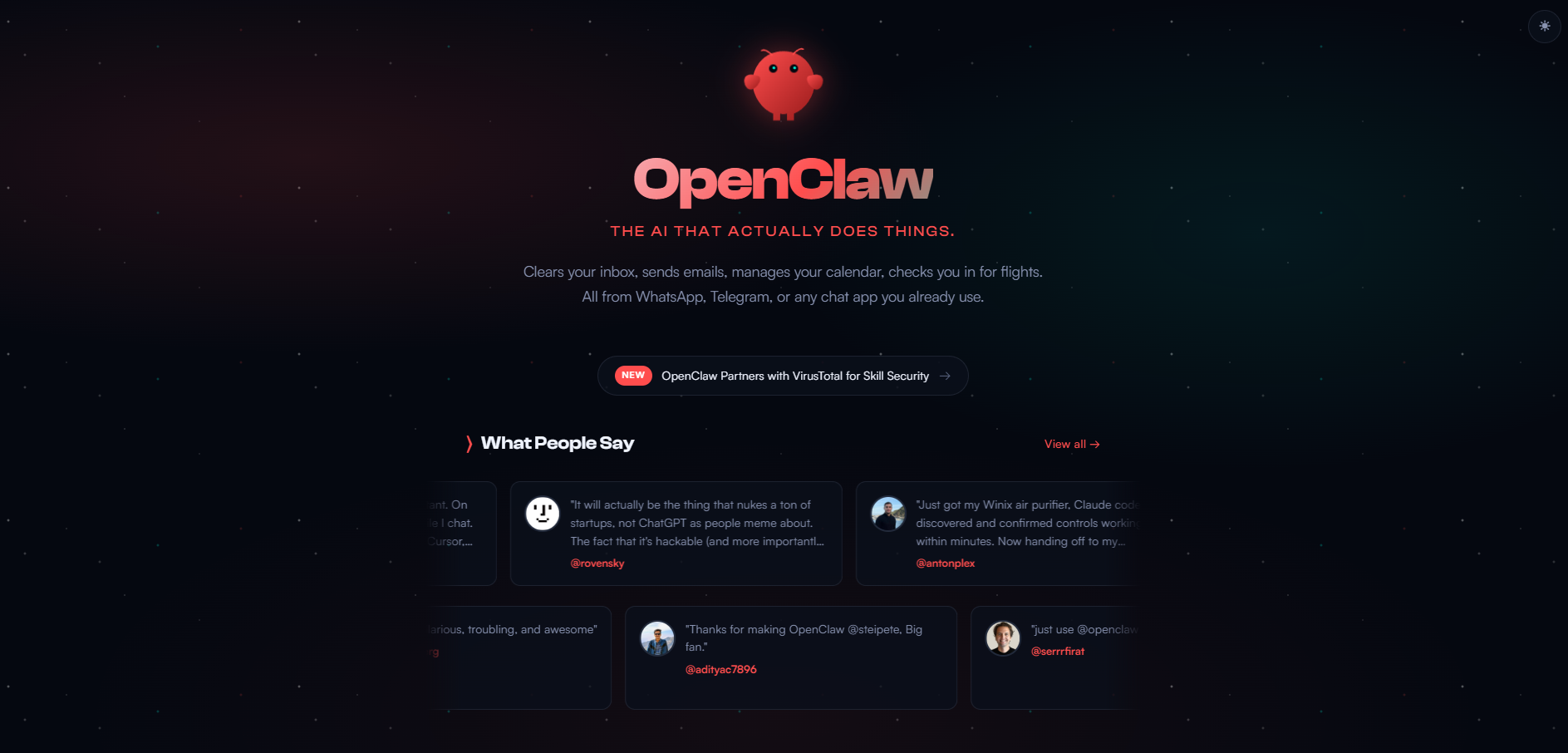 OpenClaw screenshot