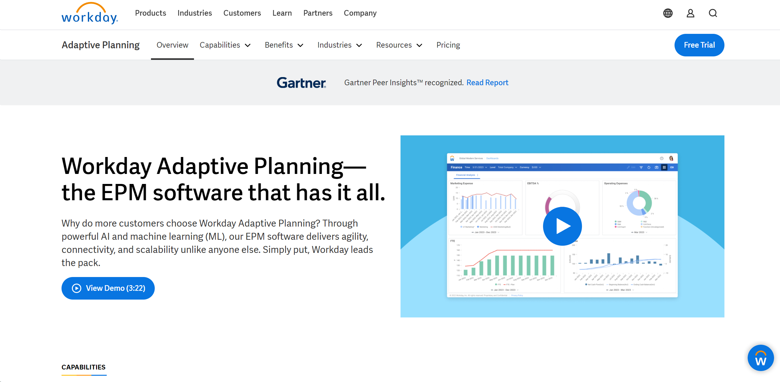 Adaptive Insights screenshot
