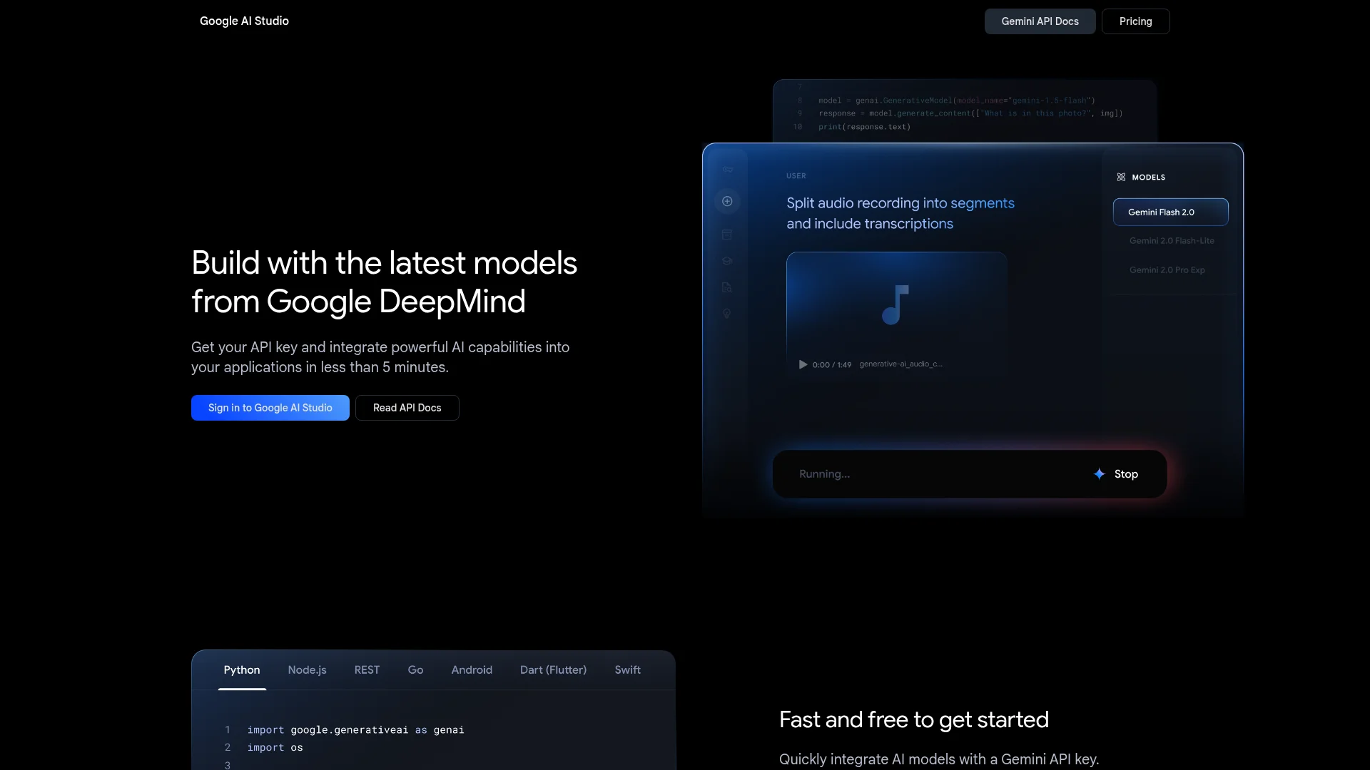 Google AI Studio screenshot