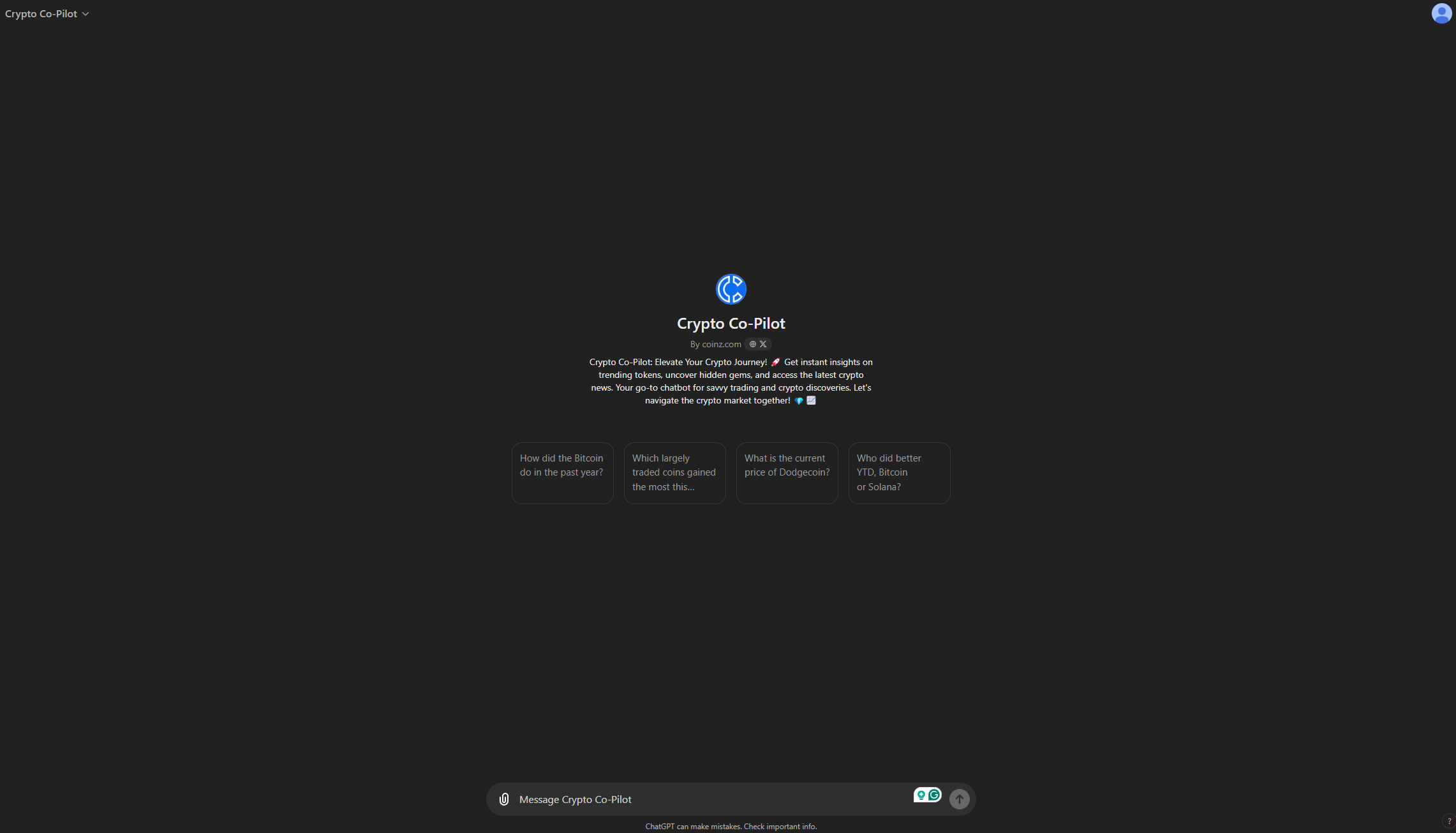 Crypto Co-Pilot screenshot