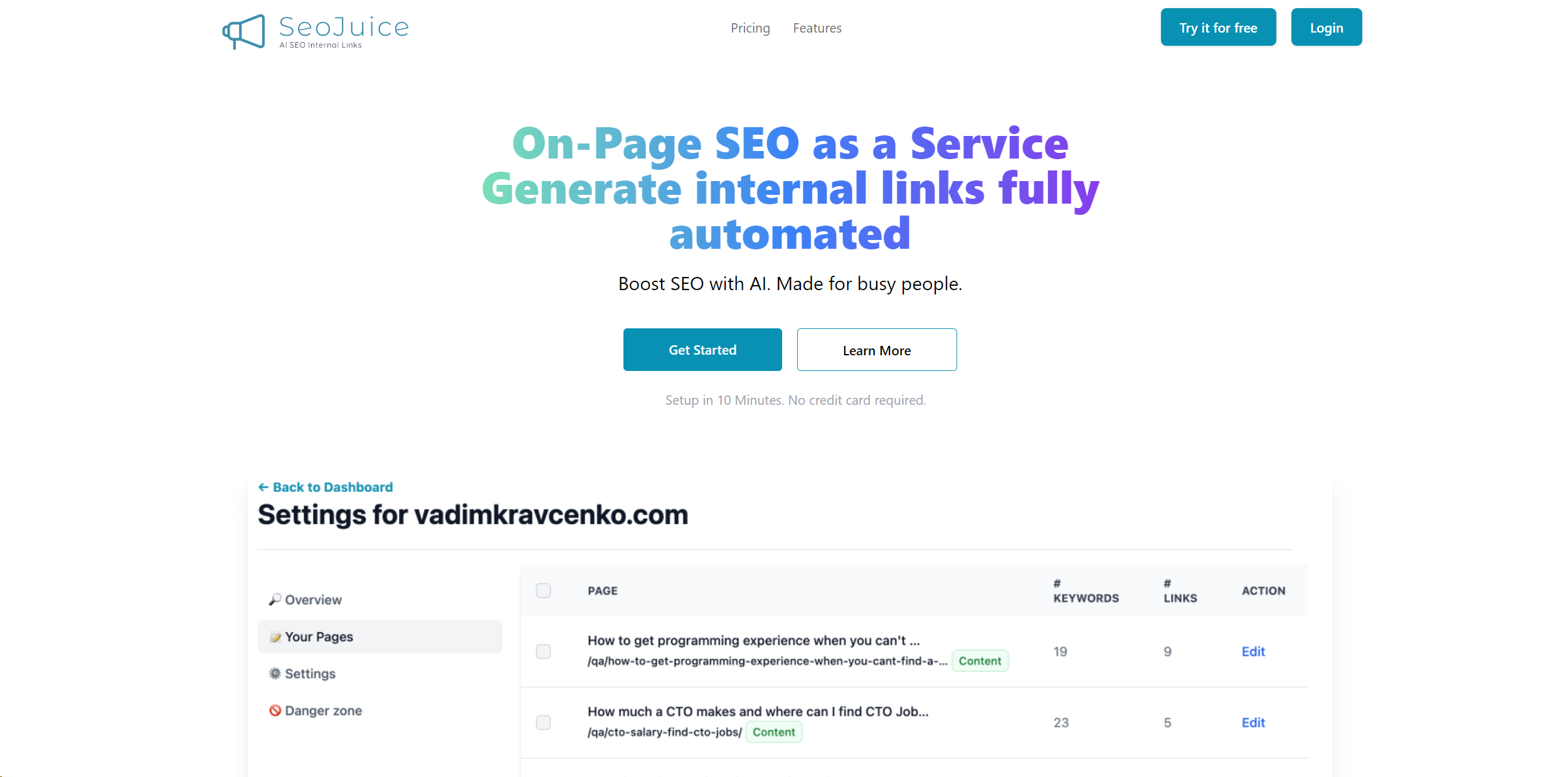 Seo Juice screenshot